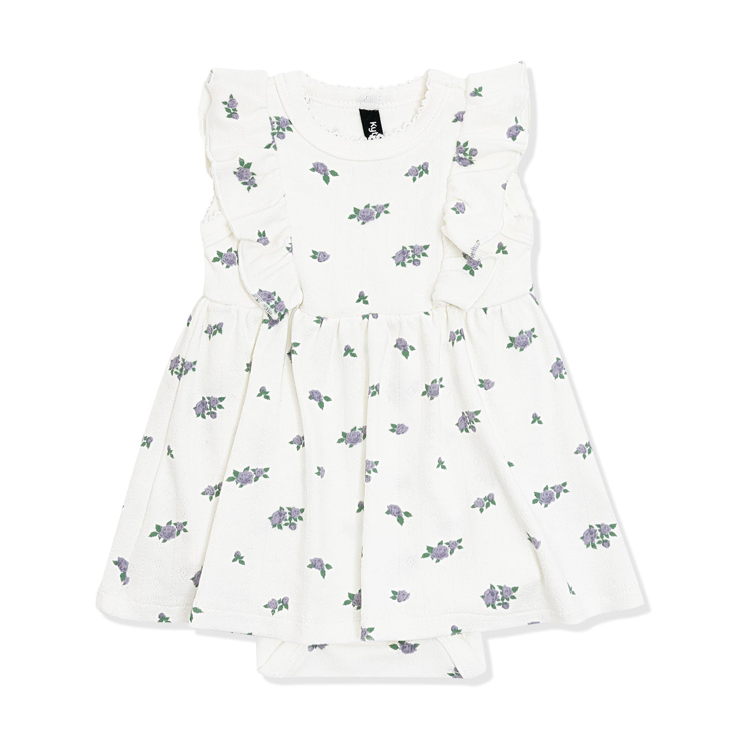 Pointelle Bodysuit Dress in Spray Rose