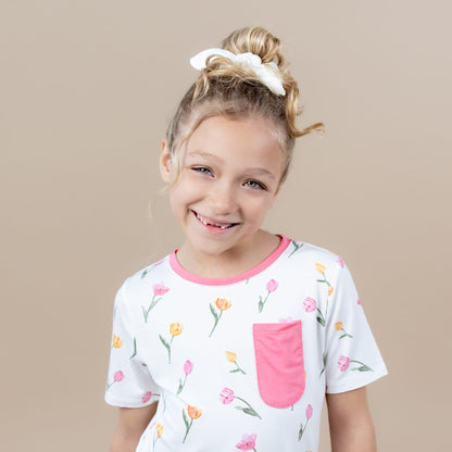 Toddler Crew Neck Tee in Tulip