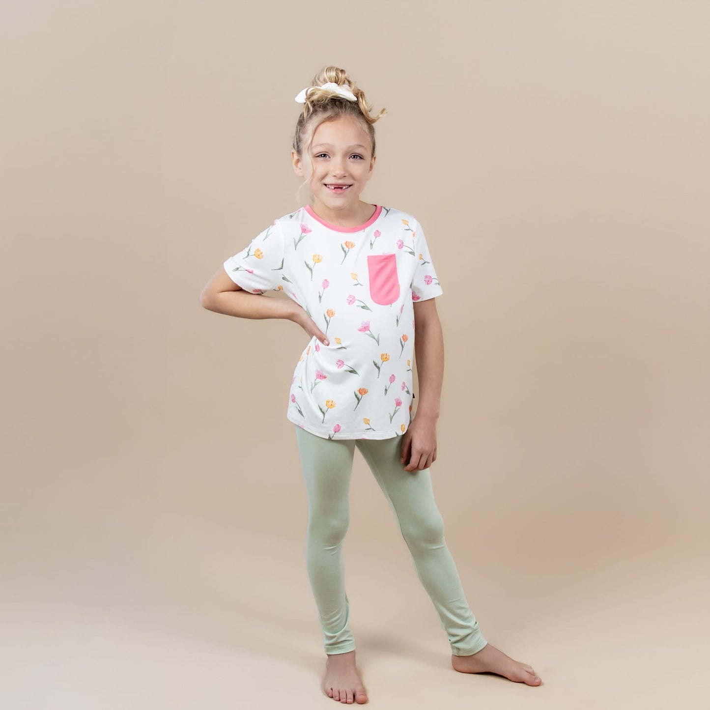 Toddler Crew Neck Tee in Tulip
