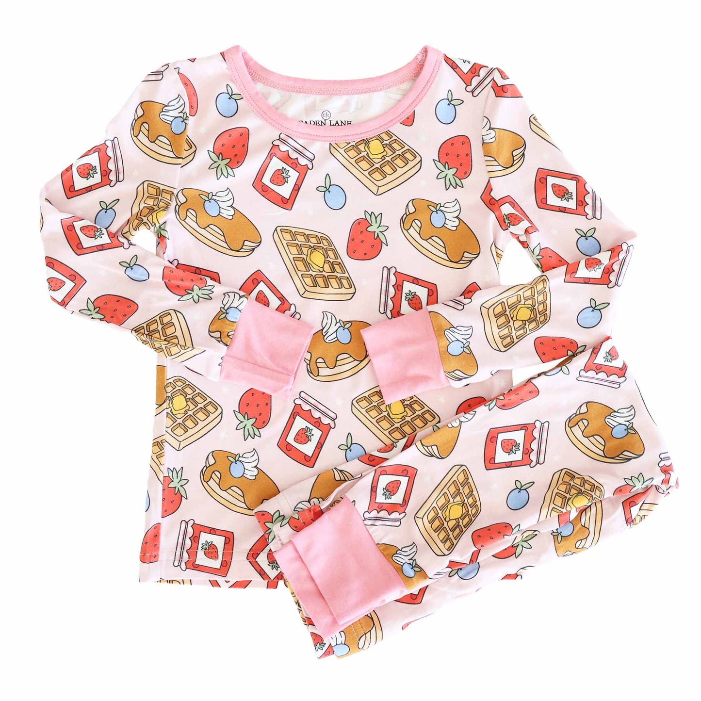 Sweet Stacks Two Piece Pajama Set | Pink