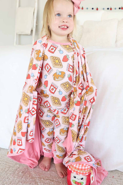 Sweet Stacks Two Piece Pajama Set | Pink